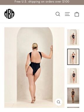 MBM Black One-Piece Swimsuit with Open Back and Tie Detail